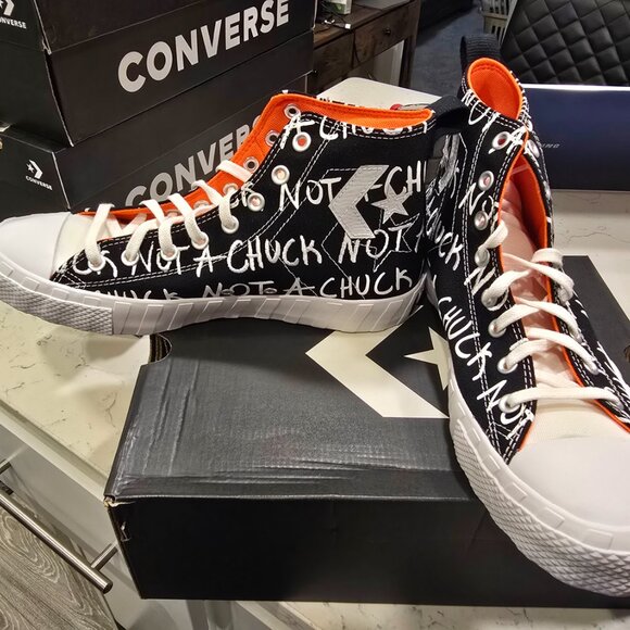 Size 10 - Converse Chuck 70 High UNT1TL3D - Black 166502C Shoes Sneakers NEW - Picture 5 of 16